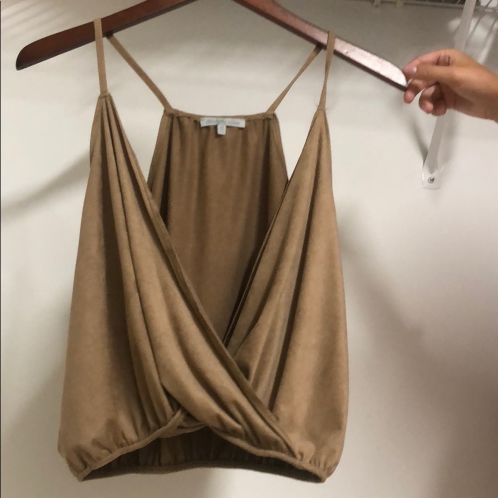 Tan Cinched Tank Top